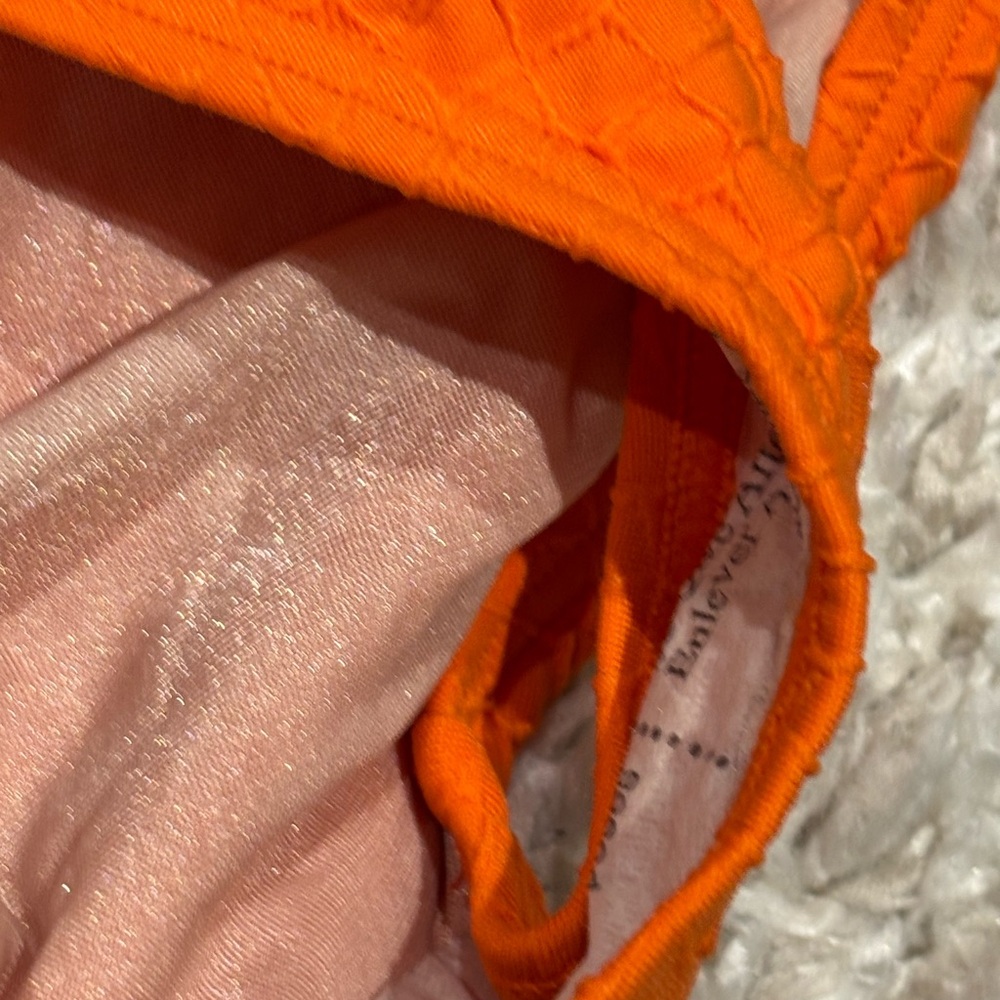 Speedo Orange Textured Swimsuit New with Tags Size 14 - Picture 8 of 16